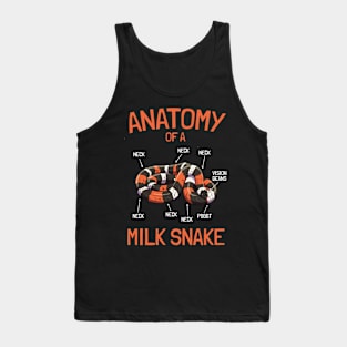 Reptile Collector Boa Serpent Snake Lover Milk Tank Top